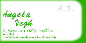 angela vegh business card